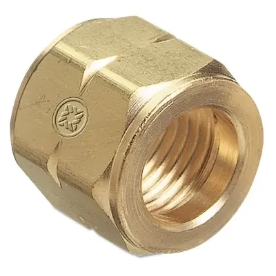 Hose Nut, 200 psig, Brass, C-Size, Oxygen, Female RH, CGA-024