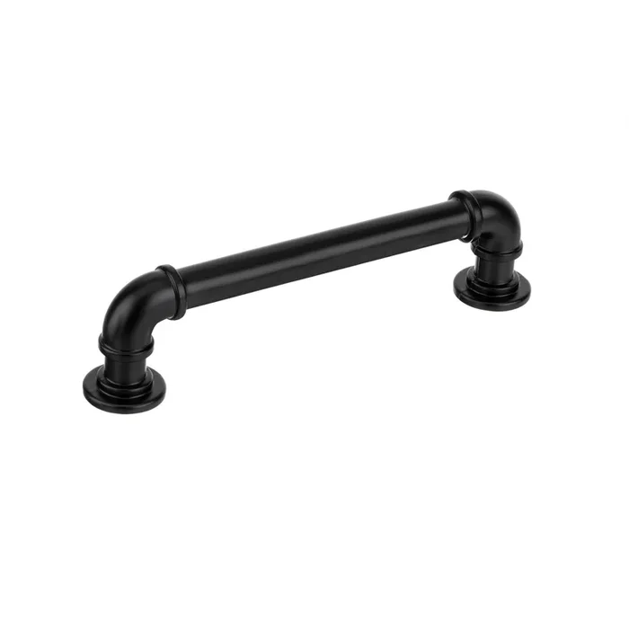 Industrialist Cabinet Pipe Pull for Kitchen – Matte Black by Kingston Brass