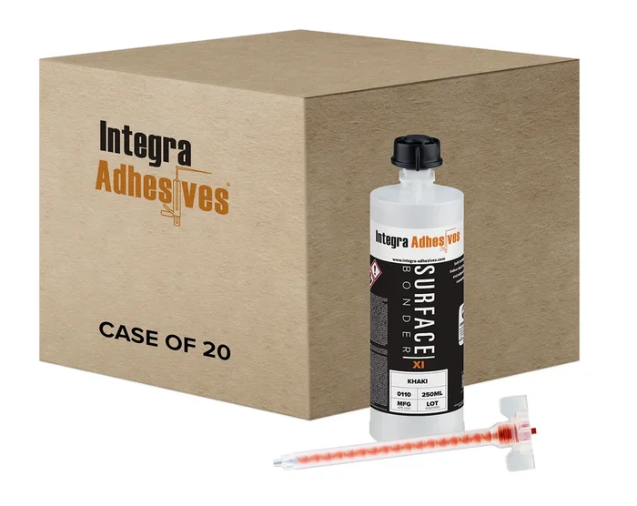 Integra Surface Bonder XI Pewter 0160 Adhesive 250ml with 2 Tips, Case of 20