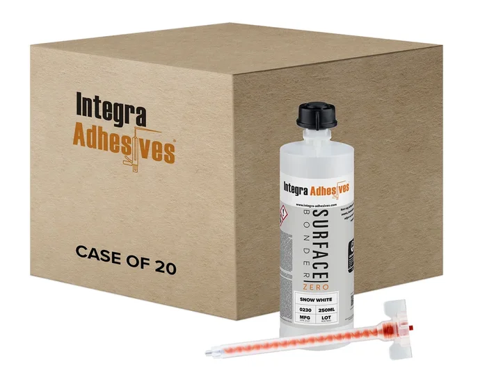 Integra Zero Satin Black 3062 Adhesive 250ml with 2 Tips, Case of 20