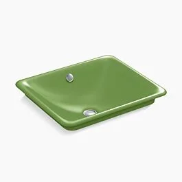 Iron Plains 18-1/2″ rectangular vessel bathroom sink Cast Iron, in Fresh Green
