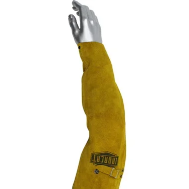 Ironcat FR Clothing-Welding Split Leather Sleeves – 18″ – Gold – 1/PR – 392-WC7020/18