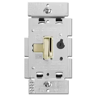 Ivory Toggle Light Dimmer LED CFL Incandescent S/P 3W Lutron