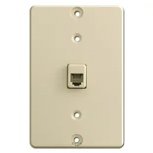Ivory Wall Phone Jacks