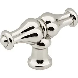 Jeffrey Alexander Bella Collection 2-1/4″ (57mm) Overall Length, Polished Nickel T-Bar Cabinet Hardware Knob