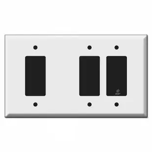 Jumbo 2-Decora 1-Blank 1-Decora Switch Wallplates