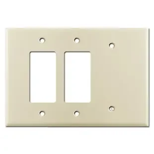 Jumbo 2 Rocker 1 Blank Light Switch Cover – Ivory