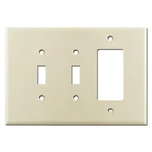 Jumbo 2 Toggle 1 GFCI Cover Plate – Ivory