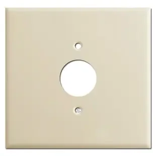 Jumbo Double Gang Single Center Receptacle Cover Plate – Ivory