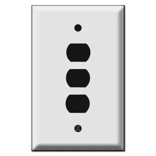 Jumbo Stacked Three Hole Despard Switch Plate Covers