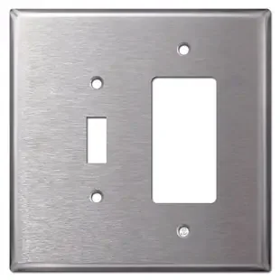 Jumbo Toggle & GFI Decora Rocker Switch Plates – Stainless Steel