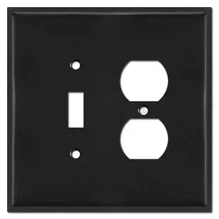 Jumbo Toggle Outlet Cover Plate – Black