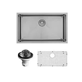 Karran Elite Series 30″ x 18″ x 10″ Undermount Large Single Bowl with accessories, Stainless Steel Kitchen Sink