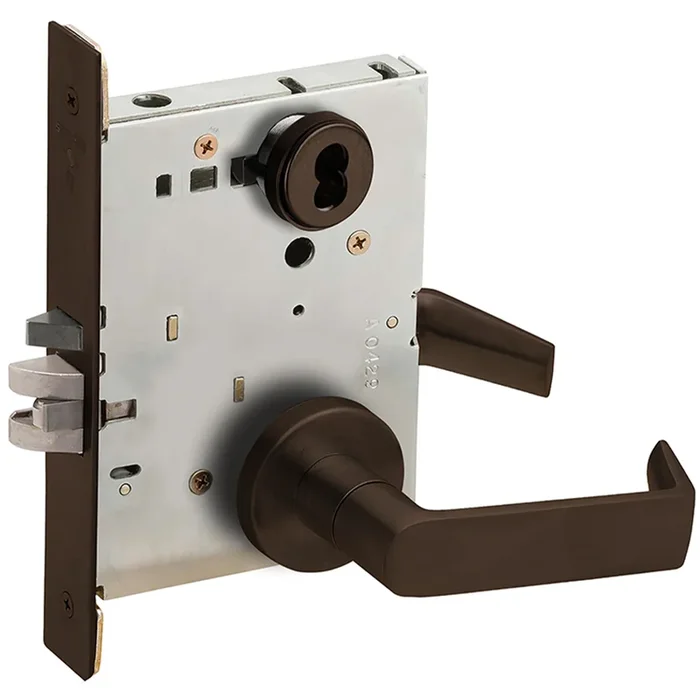 KIT – 06B Entry/Office Mortise Lock, Small Format IC (SFIC), Less Core, 613/US10B Oil Rubbed Bronze