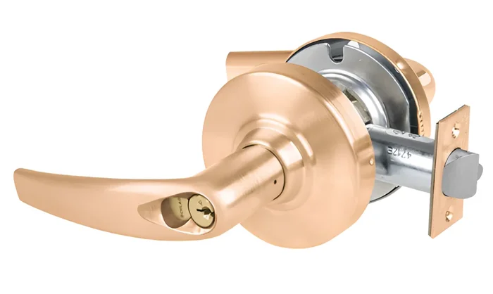 KIT – Grade 2, Office Athens Lever by Schlage – FSIC Prep, Brushed Brass Cylinder