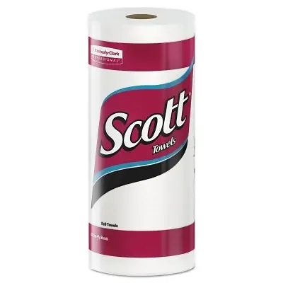 Kitchen Roll Towel, Standard Roll, White, 8.79 in W x 11 in L, 128 Sheets/RL, 20 RL/CA