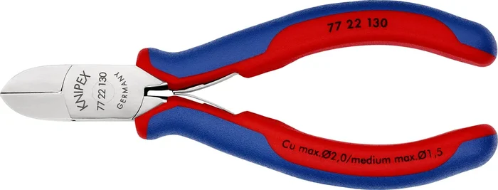 KNIPEX KNIPEX 77 22 130 Electronics Diagonal Cutter with multi-component grips 130 mm