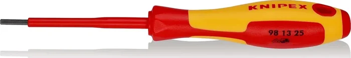 KNIPEX KNIPEX 98 13 25 Screwdriver for hexagon socket screws insulating multi-component handle, VDE-tested burnished 177 mm