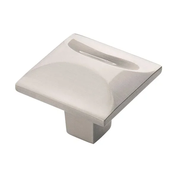 Knob 1-1/4″ SQ Satin Nickel by BELWITH – Cabinet Knob for Modern Furniture