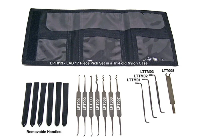 Lab Pick Set, 17 Piece – Electrical and Mechanical Door Hardware Tools
