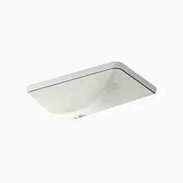 Ladena 21″ rectangular undermount bathroom sink Vitreous China, in Dune