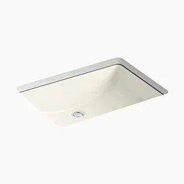 Ladena 23-1/4″ rectangular undermount bathroom sink Vitreous China, in Biscuit