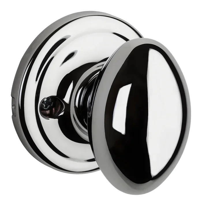 Laurel Knob Half Dummy Lock – Bright Chrome Finish by Kwikset