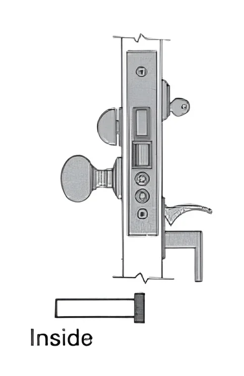 Left Hand Emergency Egress Entry Handleset by Baldwin Estate – Satin Black Finish