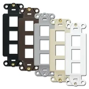 Leviton 3-Port QuickPort Frames for Modular Jack Adapters 41643