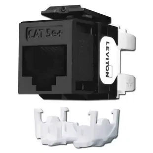 Leviton Black GigaMax 5e+ Ethernet Jacks