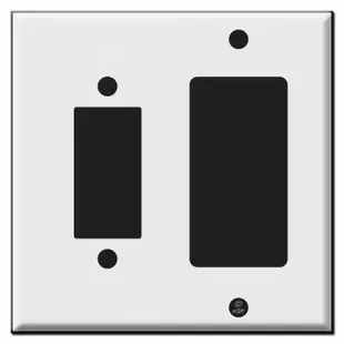 Leviton Centura 2-Button + Decora Light Switch Wall Plates