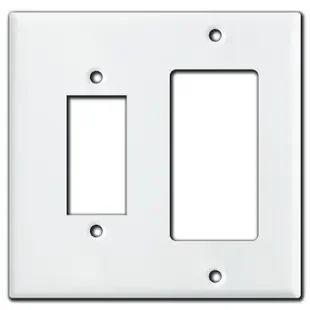 Leviton Decora + Centura Pushbutton Switch Plate – White