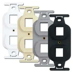 Leviton Duplex Outlet Insert with 2 QuickPort Jack Openings 41087