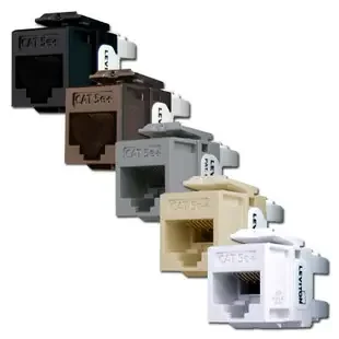 Leviton GigaMax 5e+ Ethernet Jacks for QuickPort Frames 5G110