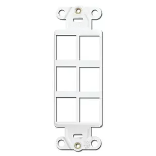 Leviton White 6 Port Frames for Modular Jack Adapters
