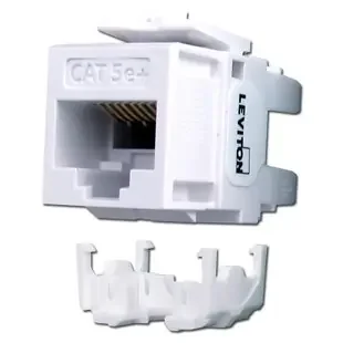Leviton White GigaMax CAT 5e+ Ethernet Jack
