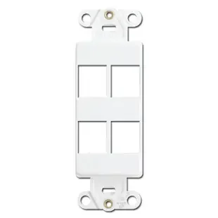 Leviton White Quickport 4 Port Frames for Modular Jacks