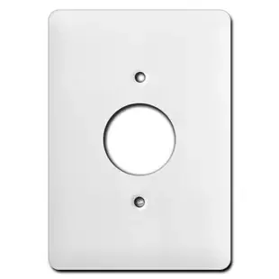 Long Wider Single 1.4″ Round Receptacle – White