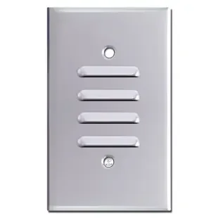 Louvered Switch Plate One Gang Vertical – Chrome