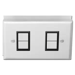 Low Voltage Surface Mounting 2 GE Switch Plate Unit – White