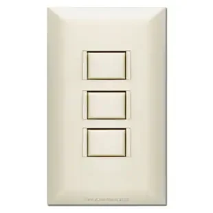 Low Voltage Touch Plate 5000 Light Switches 3 Button – Almond