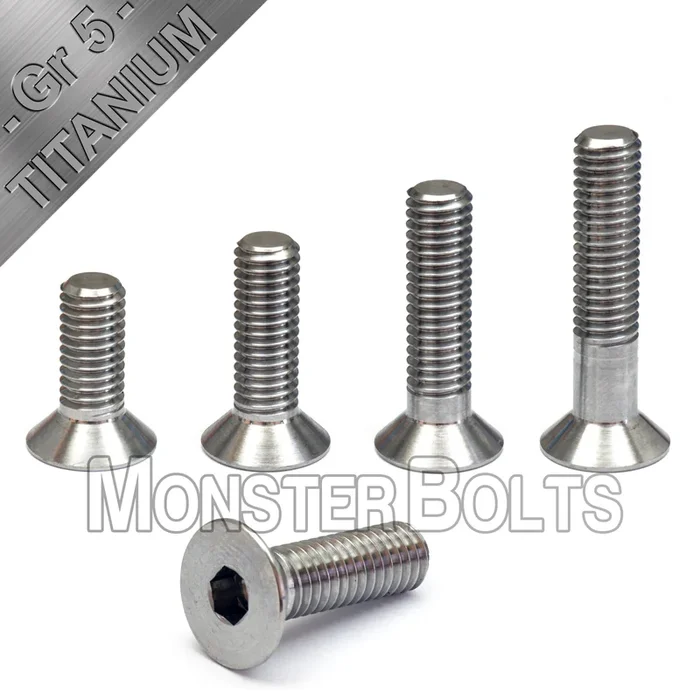 M4 Titanium Flat Head Socket Cap screws, DIN 7991
