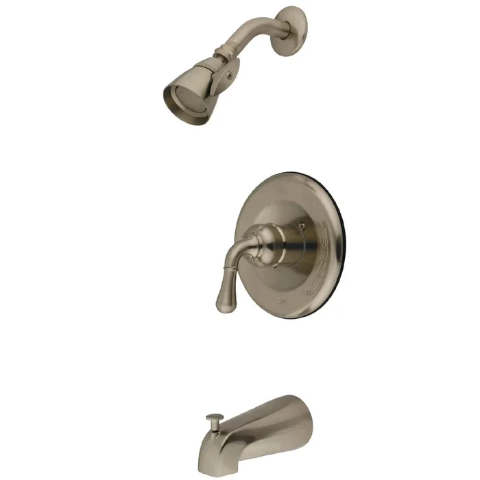 Magellan Single-Handle Pressure Balanced Tub and Shower Faucet, Trim Only, Brushed Nickel – Kingston Brass
