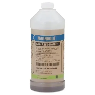 Magnaglo 14A Wet Method Redi-Bath Fluorescent Premix Concentrat, 27 oz Bottle, Red