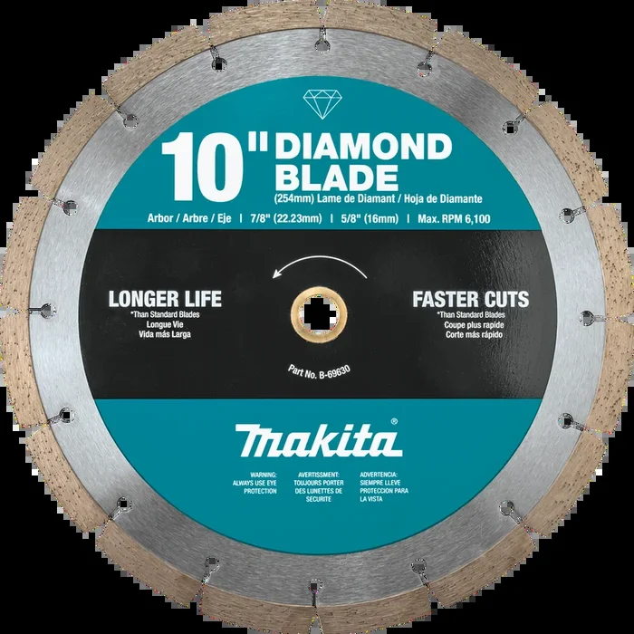 MAKITA 10″ Diamond Blade, Segmented, General Purpose