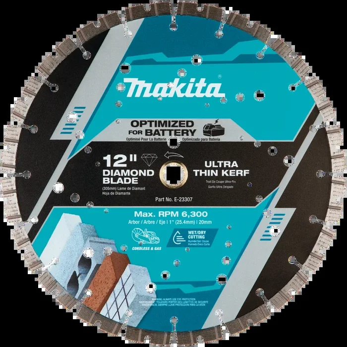 MAKITA 12″ Thin Kerf Diamond Blade, Segmented, General Purpose