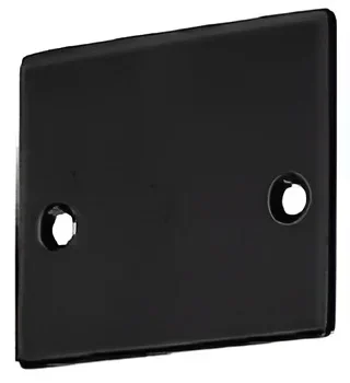 Matte Black End Cap with Screws for NH3 Series Wide U-Channel | C.R. Laurence