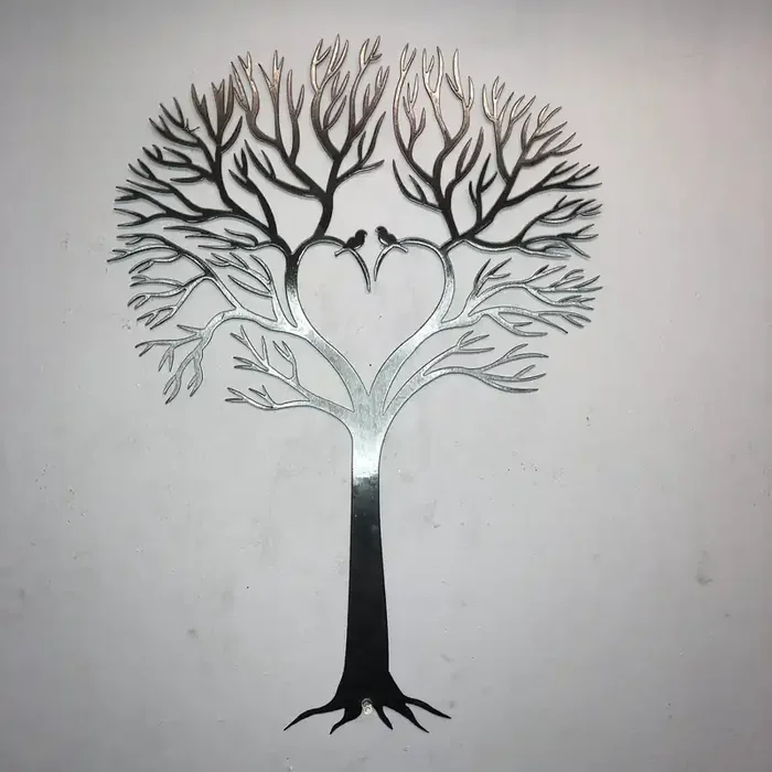 Metal Art of Wisconsin Love Birds Tree
