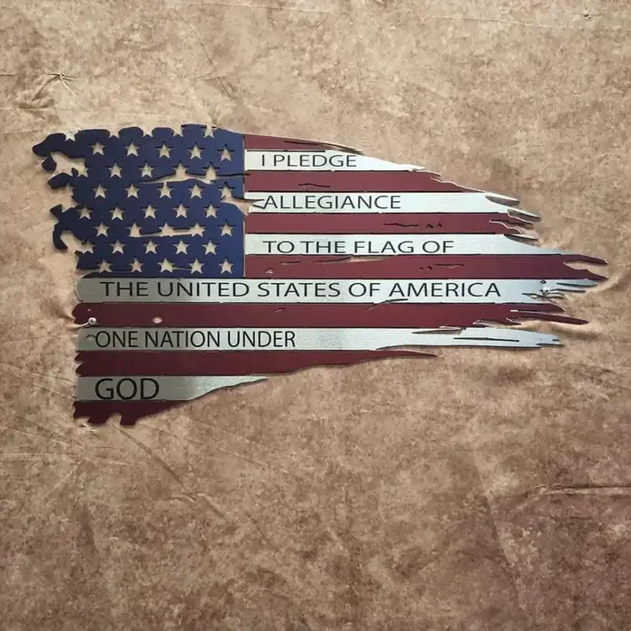 Metal Art of Wisconsin Pledge of Allegiance Old Glory
