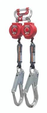 Miller 6 ft. Twin Turbo Personal Fall Limiter with G2 Connector & Steel Rebar Hooks – MFLC-4-Z7/6FT